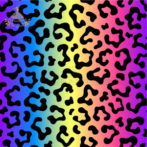 Feuilles autocollantes pour vêtements, haute qualité, imprimé léopard arc-en-ciel - Product Image 3