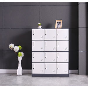 Casier de rangement moderne en acier à 12 portes avec serrure à clé pour la maison, <span class=keywords><strong>le</strong></span> bureau, la salle de sport, l'extérieur, l'école, armoire en métal durable pour chaussures, vêtements, casques - Product Image 1