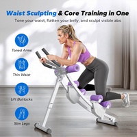 Wellshow Sport Ab Trainer Machine 440 LBS Home Gym Équipement d'entraînement Dual Tracks Pliable Mountain Climber Bancs Racks