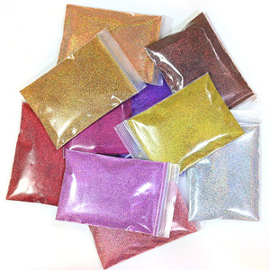 Poudre de paillettes fines décoratives en gros, sacs de 50g, paillettes holographiques en polyester pour artisanat, résine, gobelets et nail art - Product Image 3