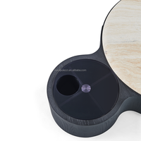 Table basse d'appoint de salon irrégulière en travertin au design créatif de luxe table basse d'appoint en marbre naturel