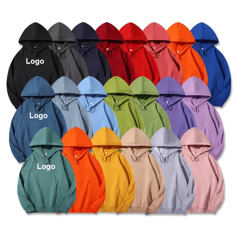 High quality Plus size men's wholesale Pullover heavy cotton Hooded Thick french Terry logo heavyweight Oversized Custom hoodies