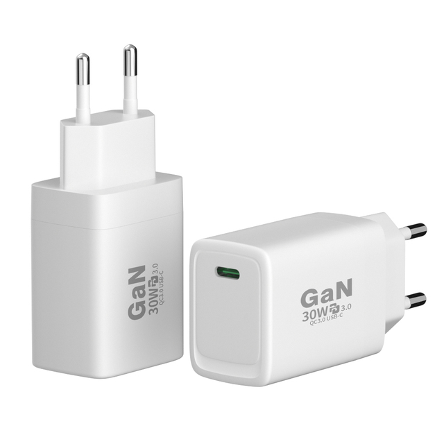 Ultra Thin 30W Gan Charger Fast Charging Type-c Power Adapter for Phone15 16 Phone Charger OEM ODM