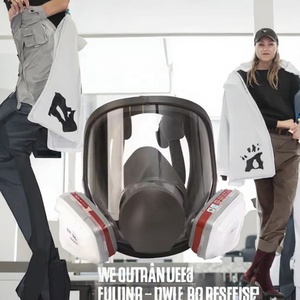 Masker Gas silikon wajah penuh 6800 kualitas tinggi dengan Filter pelindung <span class=keywords><strong>Respirator</strong></span> Dewasa yang dapat digunakan kembali - Product Image 2