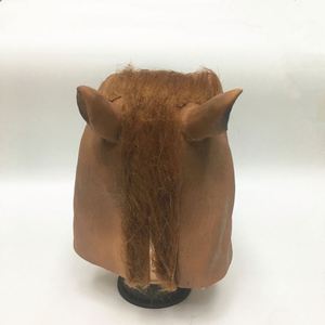 Masque intégral en latex tête de cheval, accessoires animés, décoration pour fête d'Halloween, pour adultes et enfants, vente en gros - Product Image 6