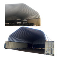Hangar Quonset pour entrepôt de conteneurs, kits Quonset, maison préfabriquée, couverture de conteneur, bâtiment en acier à toit arqué