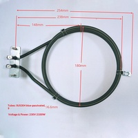Élément chauffant en spirale à trois boucles pour four, 2100W, en acier inoxydable 304, résistant aux hautes températures, modèle WT-038, Zhongshan Guangdong