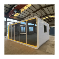 Maison résidentielle de luxe préfabriquée capsule hôtel abri de jardin maison conteneur cabine pomme avec chambre cuisine salle de bain