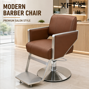 Sillas de Peluquería Hidráulicas XFMC de Alta Calidad al por Mayor, Sillas de Barbería con Estructura de Acero Inoxidable para Salones de Belleza - Product Image 1