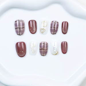 Marque privée de luxe de style coréen Oeil de chat Acrylique Ongles à pression faits à la main Ongles artificiels épais Ongles de presse-Faux ongles - Product Image 2