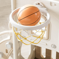 Ensemble de jeux de glisse d'intérieur pour tout-petits avec panier de basket-ball, jouets de glisse pour enfants de plus de 1 an, utilisation à domicile et espace de rangement pour la maternelle