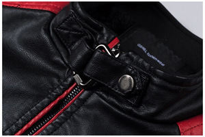 Giacca <span class=keywords><strong>di</strong></span> <span class=keywords><strong>pelle</strong></span> da uomo personalizzata <span class=keywords><strong>di</strong></span> alta qualità giacca da moto elegante <span class=keywords><strong>con</strong></span> spessa <span class=keywords><strong>pelliccia</strong></span> in PU stile Casual per l'autunno in bicicletta - Product Image 5