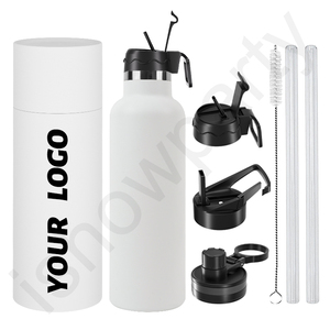 Custom Double Welled Vacuum Flasks with <b>Straw</b> Travel School Stainless Steel Travel Sport Water <b>Bottle</b> - Product Image 2