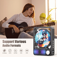 Lecteur CD/DVD/VCD portable avec Bluetooth 5.3, MP3, WMA, WAV, télécommande, chargement Type-C, longue autonomie de la batterie, fabrication d'usine