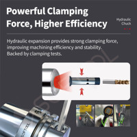 Kunp HSK32A Hydraulic CNC Tool Holder untuk Pemotong Bor & Frais Standar DIN 63893 Garansi 1 Tahun