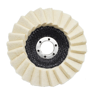 Disques à lamelles en feutre de laine premium, abrasifs, avec support en fibre de verre, pour polissage du métal et du verre, pour meuleuse d'angle - Product Image 2