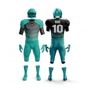 สุดยอดการพิมพ์โลโก้ที่กําหนดเองชุดกีฬาชุดอเมริกันฟุตบอลราคาถูกแผ่นรองไหล่ชุดอเมริกันฟุตบอล - Product Image 1