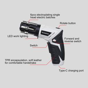 ไขควงไร้สาย Oem Professional 36v พร้อมไฟ LED 180 องศา °   หัวเปลี่ยนเร็วแบบหมุนได้ 19 บิต 6 หัว รองรับ OEM - Product Image 2