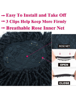 New Phi Bẩn Bện Nhiệt Độ Cao Lụa Tóc Giả Mảnh Nửa Đầu Bìa - Product Image 4