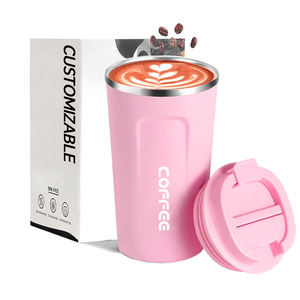 OEM/ODM Mixed Colors Acrylic stainless steel Tumbler Colored Coffee Bottle 380ml stainless steel <b>with</b> <b>Lid</b> - Product Image 1