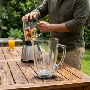 Pièce de rechange pour blender Kenwood A86, en acier inoxydable, avec pot en verre de 1250 ml, pour appareil électroménager de cuisine, durable, garantie de 2 ans - Product Image 5
