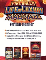 Fireballs Life of Luxury Magnate 2 en 1 Lol Vertical Taiwan Arc Red Game Board Prix d'usine (MOQ 1 pièce) pour machine de divertissement