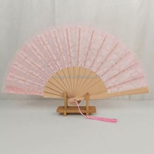 Abanico de mano de madera de alta calidad de 23 cm con borla, abanico hueco de encaje para bodas, publicidad y regalos - Product Image 4