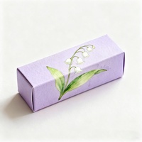 Boîte cadeau de luxe élégante en carton rigide pour rouge à lèvres, avec doublure en éponge carrée, personnalisable, gaufrage, vernis sélectif UV, biodégradable, recyclé et recyclable