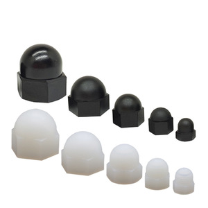 प्लास्टिक अखरोट कवर महिला सजावटी कशेलर सिर काले सफेद अछूता ap66 नायलॉन कवर प्रकार नट मीट्रिक आकार फास्टनर - Product Image 1