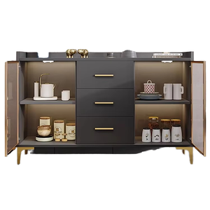 Meuble de salle à manger pliable en contreplaqué pour salon et cuisine, avec rangement mural intégré - Product Image 3