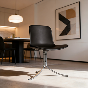 <span class=keywords><strong>Chaise</strong></span> de salle à manger noire de style moderne du milieu du siècle avec cadre incurvé, revêtement <span class=keywords><strong>en</strong></span> <span class=keywords><strong>tissu</strong></span> et pieds <span class=keywords><strong>en</strong></span> métal durables, ajustement confortable - Product Image 1