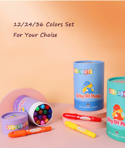 Crayons de cire de <span class=keywords><strong>craie</strong></span> en pastel à l'huile pour le dessin Crayons de cire de <span class=keywords><strong>craie</strong></span> en pastel à l'huile personnalisés pour enfants OEM, non toxiques super lavables - Product Image 5