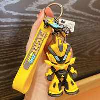 Transformers savaş robotu Optimus başbakan süper serin karikatür PVC anahtarlık yüksek kalite Pvc bebek anahtarlık hediye Boy için