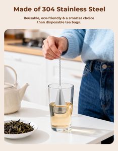 Infusores de Té Portátiles Vintage Feelife, Filtro de Malla Fina de Acero Inoxidable 304 Pulido para Té de Hojas Sueltas - Product Image 3