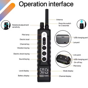 Collier <span class=keywords><strong>anti</strong></span>-<span class=keywords><strong>aboiement</strong></span> de chien de haute qualité personnalisé en gros étanche à l'eau avec collier de dressage de chien électrique à distance arrêt d'<span class=keywords><strong>aboiement</strong></span> 1000m - Product Image 6