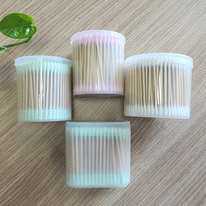 Coton-tiges Jiale 100/200 pièces, double tête ronde pour le nettoyage des oreilles, le démaquillage et l'usage domestique - Product Image 1
