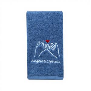 Textiles et tissus 100% coton non tissé Serviettes personnalisées avec nom Serviettes visage personnalisées Mini serviette de toilette Serviette de petite taille Ensemble de serviettes - Product Image 1