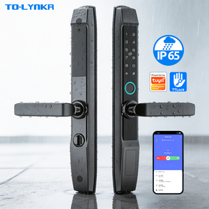 Serrure de porte coulissante intelligente en aluminium, étanche IP65, avec code numérique électrique, empreinte digitale, Tuya Wifi, Ttlock, design fin - Product Image 1