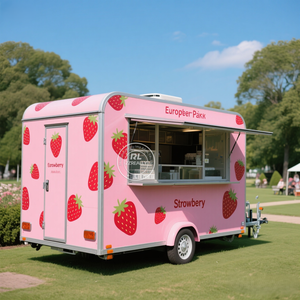 عربة طعام مجهزة بالكامل جديدة وشعبية لعام 2026 للبيع في الولايات المتحدة وأوروبا، مقطورة طعام مخصصة مع حوض ماء وآلة بيع القهوة - Product Image 3