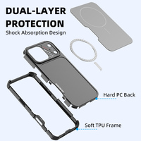 Coque de téléphone magnétique antichoc en TPU+PC, personnalisable, compatible avec la recharge sans fil, protection contre les chutes pour iPhone 13 14 15 16 17 Pro Max