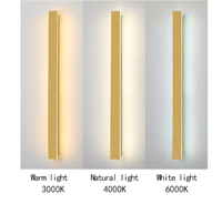 Applique murale d'extérieur étanche IP65 à LED, minimaliste, bande dorée, éclairage décoratif pour Villa, cour, AC85-265V