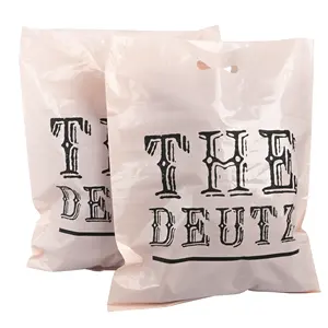 Shop Boutique Gift Retail Plastic Shopping Bags Packaging Die Cut Bag For Clothes Shopping