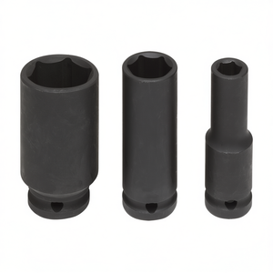 Jeu de clés à douille à chocs Fervi, 3 pièces, métriques, à embout profond - Product Image 2