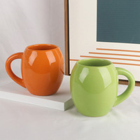 Nouvelle tasse en céramique grande capacité, design baril à vin, résistante aux hautes températures, compatible micro-ondes, tasse moderne minimaliste