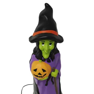 Decorazioni per feste di Halloween LED Pathway Garden Yard palo luci Blow moulding Witch Decor Holiday Plastic Gifts