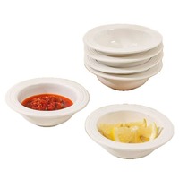 Assiette jetable moderne en céramique blanche pure pour la maison Hot Pot Dumpling Assaisonnement Plat de soja Chapeau de paille Snack Assiette-pour les hôtels