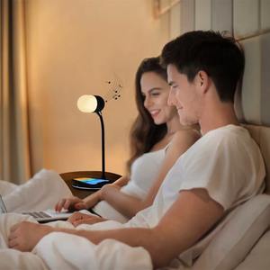 Altavoz Bluetooth Inalámbrico con Carga de 15W, Lámpara LED 3 en 1 con Protección Ocular Táctil, Luz de Noche Estéreo, Subwoofer - Product Image 5