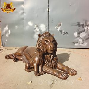 Decoración de jardín interior al aire libre gran latón Tigre bronce Tigre estatua leopardo estatua animal estatua gran oferta - Product Image 2