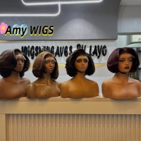 Perruque Lace Front Bouclée Marron Chocolat Densité 300% Cheveux Humains Bruts Vietnamiens Pré-Pluckée Ligne de Cheveux Naturelle Nœuds Blanchis