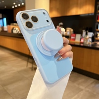 Coque de téléphone antichoc en silicone magnétique style Ins, couleur bonbon, étanche, avec coussin d'air rotatif à 360° pour iPhone 17/16/15/14/13 Pro